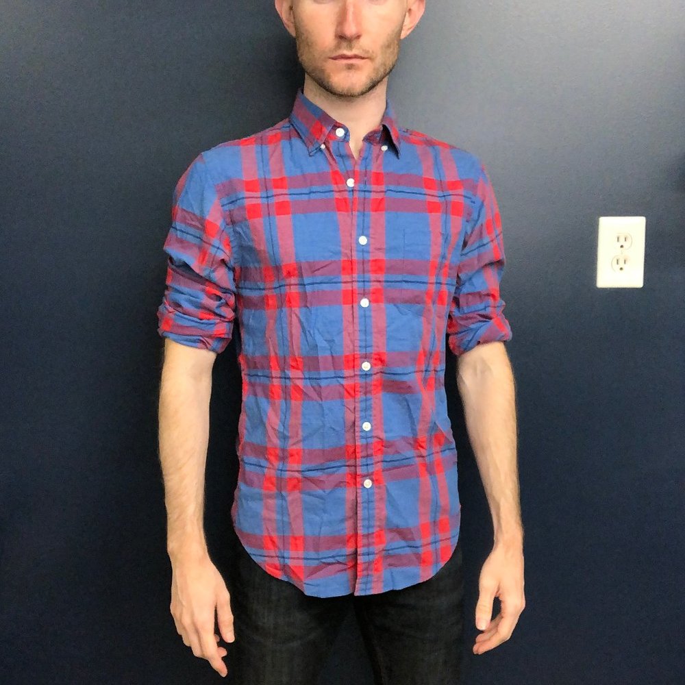 J Crew slim fit tartan button up